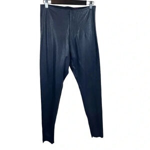 Commando Perfect Control Faux Leather  Leggings in Navy